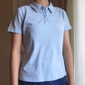 baby blue polo shirt